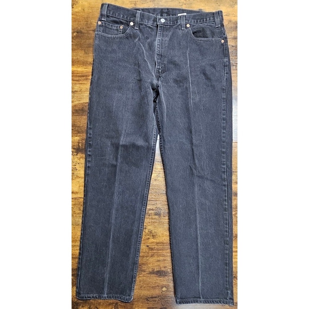 VTG 90s Levi's 505 Jeans 38x30 Straight Leg 100% Cotton Black Denim Made In USA